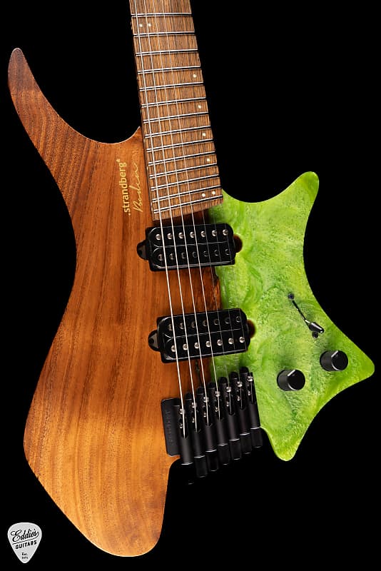 DeliciousTaylormade JM グリーンバースト Strandberg Guitars Boden J Artisan 7 Koa - Natural Green