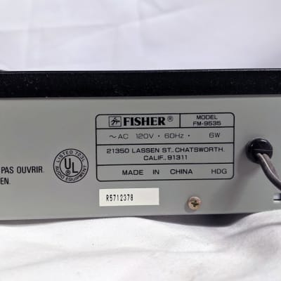 Fisher FM-9535 Studio Standard FM/AM Stereo Synthesizer Tuner Black image 6