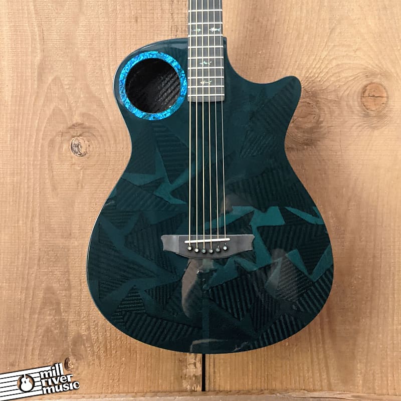 Rainsong Black Ice 25 Year Blue HI Carbon-Fiber Acoustic Electric Guitar w/HSC image 1