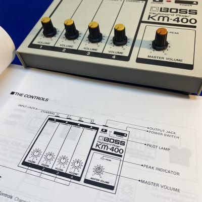 1981 Roland Boss KM-400 mini mixer with copy of manual | Reverb