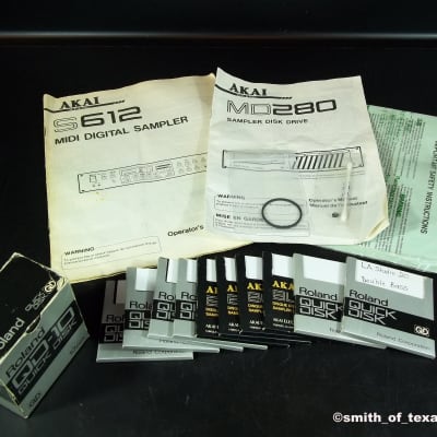 Akai S612 Midi Digital Sampler & MD 280 Disk Drive w/ Manuals & Disks image 6