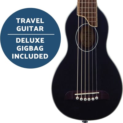 Washburn Rover 6 String Acoustic Travel Guitar (RO10SBK) - Black image 2