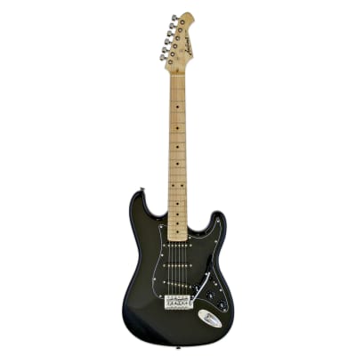 Aria STG-003SPL-M/BK E-Guitar Black image 1