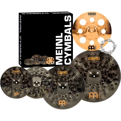 Meinl Classics Custom Dark Set Cymbal Pack With Free Trash Crash and Ching Ring - 14,16,18,20 image 1
