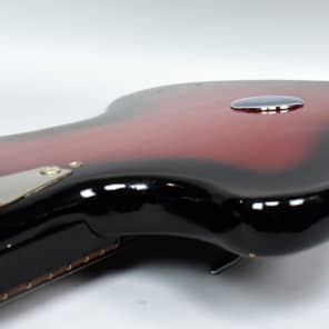 1960's Silvertone 1452 Danelectro Redburst Lipstick Pickup Electric Guitar image 16