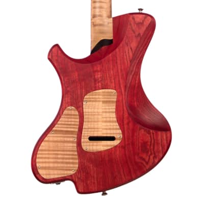 o3 Guitars Xenon - Intense Red Satin - Hand Made by Alejandro Ramirez - Custom Boutique Electric Guitar image 2