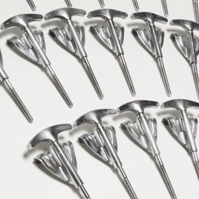 (10) Ludwig Bass Drum Tension Rods & (10) Claws, Chrome Plated - 1960's image 9