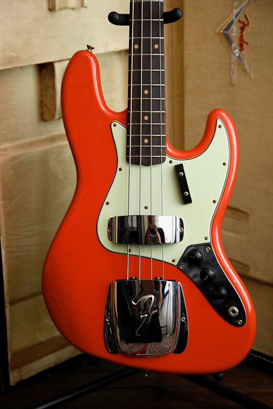 Fender Custom Shop LTD '64 Jazz Bass Journeyman Aged Fiesta Red image 1