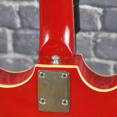Teisco Silvertone 319-1461 Hollowbody Guitar 1960's-70's Red image 14