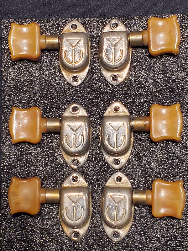 (T4) Epiphone Kolb Nickel Tuner Set 1950's Reverb