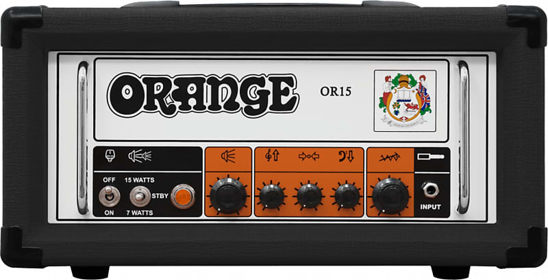 Orange Amps OR15 15-Watt Single Channel Guitar Tube Amp Head, Black image 1