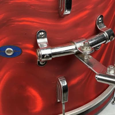 Leedy 20/13/16/5x14" Vintage 60's Drum Set - Red Satin Flame image 7