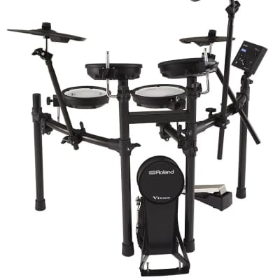 Roland TD-07KV V-Drum Kit with Mesh Pads 2023 - Black image 2