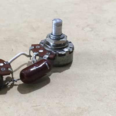 Two Rare Vintage USA 1971 Stackpole Pots 1 Meg Guitar Potentiometers Chocolate Drop Capacitor image 9
