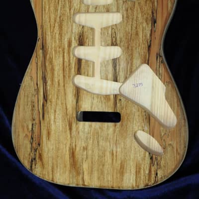 Spalted Maple Top / Aged Pine Wood Strat body - Standard - 3lbs #3275 image 1