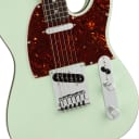 Fender Ultra Luxe Telecaster Electric Guitar Rosewood Fingerboard, Transparent Surf Green w/ Case