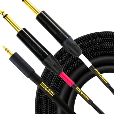 1/8 To Dual 1/4 Stereo Cable, 3.5Mm Mini Trs To Dual Quarter Inch