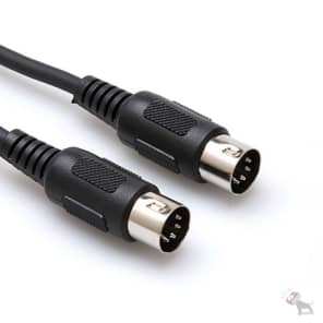 Hosa MID-315BK 5-Pin MIDI Cable - 15'