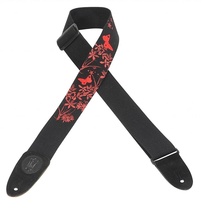 Levy's Guitar Strap, MSSC8EP-001, 2" Cotton w/ Printed & Embroidered Design image 1