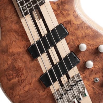 Cort A5BEYONDOPBN Artisan Series Single Cutaway Multi-Scale 5-String Electric Bass Guitar w/Hard Case image 5