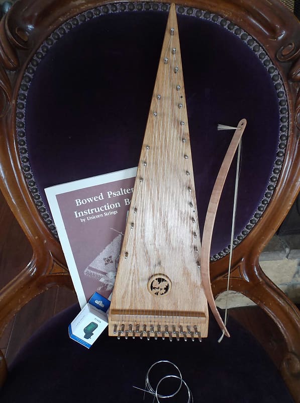 Bowed Psaltery 24 New Strings With Bow Instruction Book Clip Reverb