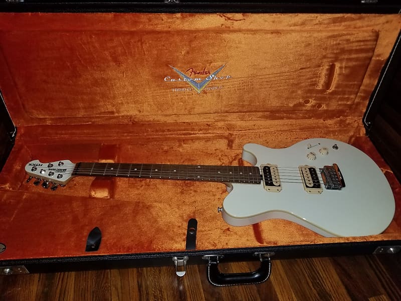 Music Man Music Man Ernie Ball Reflex HH Pearl White Fender Custom Shop Stratocaster Telecaster Case Limited Edition 2014 White image 1