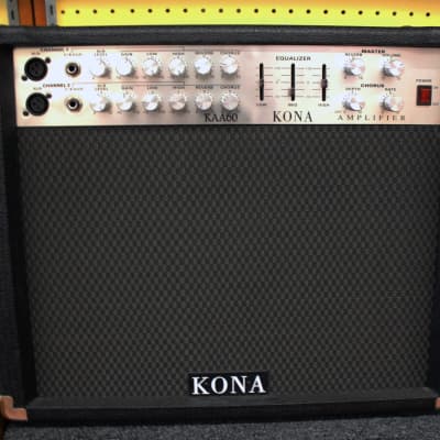 Kona KAA60 Acoustic Guitar Amplifier Black w/ 60-Watt RMS, 2-Channel for sale