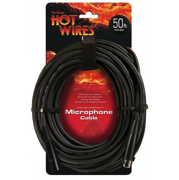 On-Stage MC12-50 50' Hot Wires Microphone Cable image 1