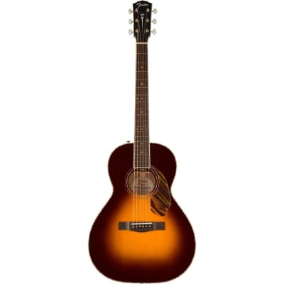 Fender Paramount PS-220E Parlor Acoustic-Electric Guitar (3-Tone Vintage Sunburst) image 2