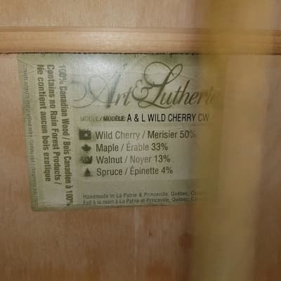 Art &Lutherie   Wild Cherry Cw Acoustic image 8