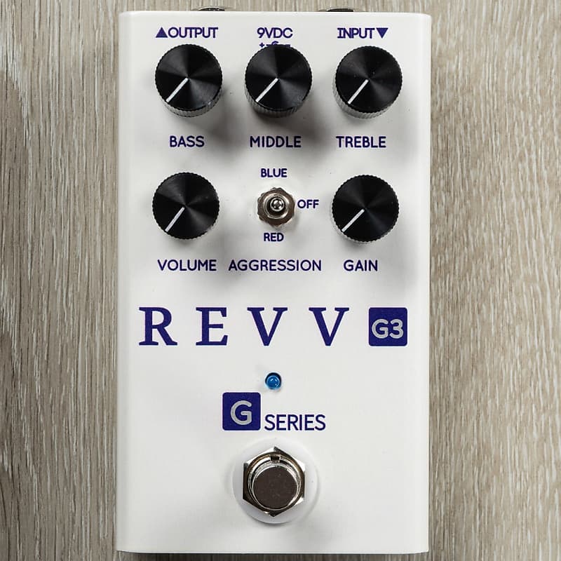 Revv Amplification G3 Distortion Pedal, Exclusive Pearl White Edition