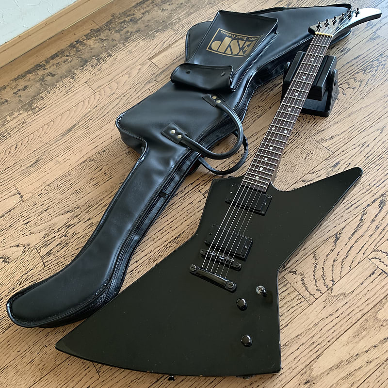 Edwards EX-75M Lawsuit Explorer Black 90s Produced by ESP Japan