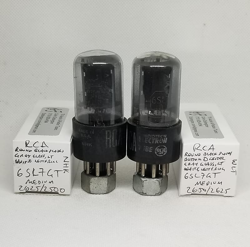 RCA 6SL7GT Gray Glass Well Matched (5.6%) Pair NOS 6SL7 | Reverb RCA 6SL7GT Gray Glass Well Matched (5.6%) Pair NOS 6SL7 | Reverb
