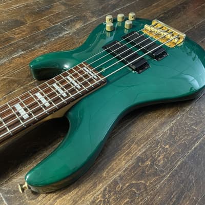 1995 Yamaha BB-N5A 5 String Electric Bass MIJ Emerald Green Nathan East image 5