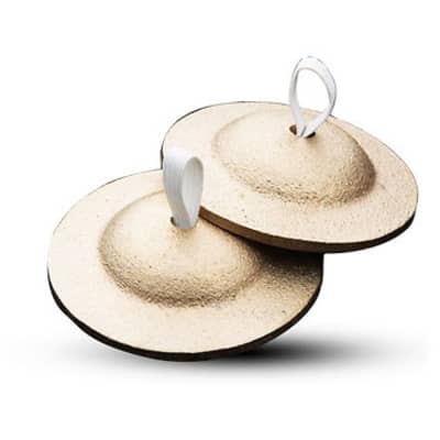 Zildjian P0771 FX Series Finger Cymbals Thick higher-pitched ring audible Natural Cast finish (Pair) image 1
