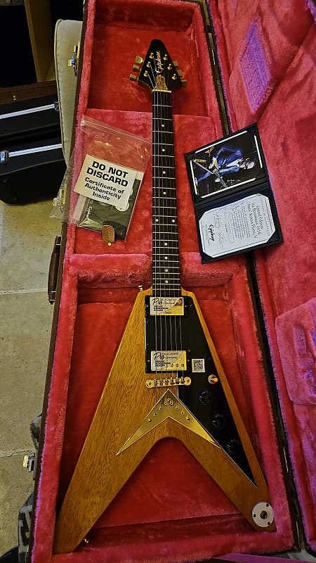 Epiphone Joe Bonamassa Amos flying V Late 2010s - Natural | Reverb