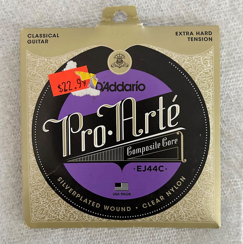 D'Addario EJ44C Pro Arte Extra Hard Tension Clear Nylon Classical Acoustic Guitar Strings - 3 Packs image 1