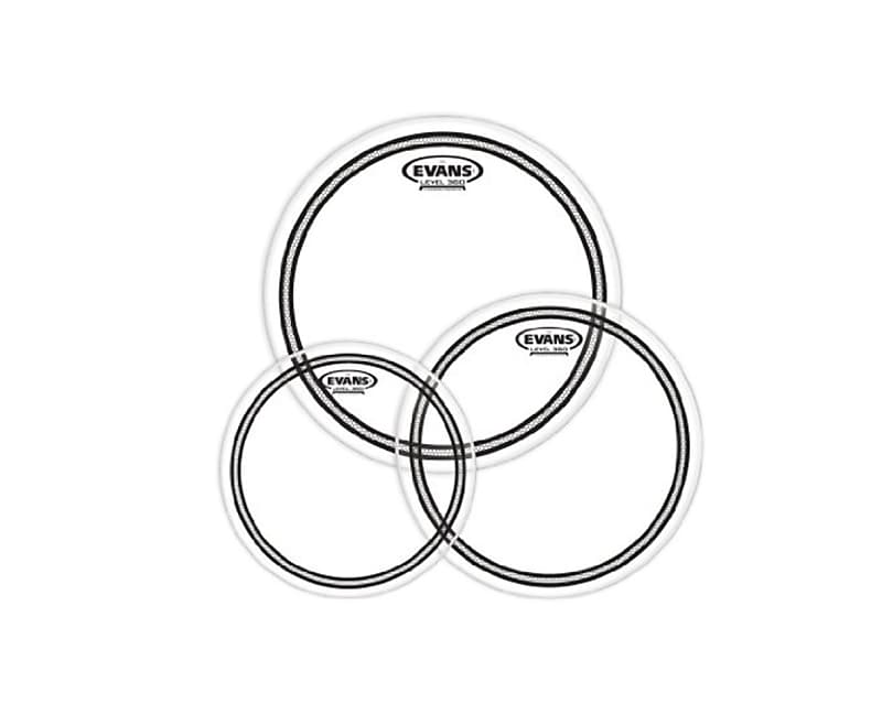 Evans EC2S Clear Fusion Tompack - 10", 12" and 14" Tom Drum Heads image 1