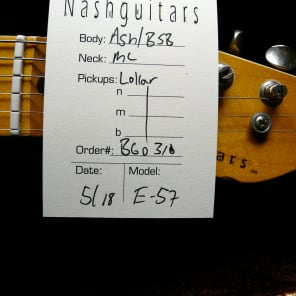New 2018 Bill Nash E-57 esquire guitar Lollar Ash body solid maple neck.   7 lbs 1 oz image 6