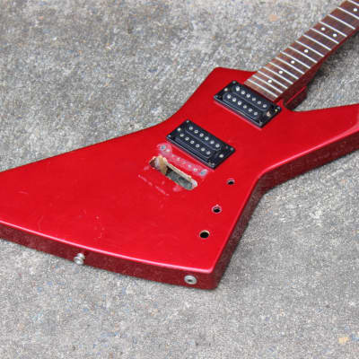 Fernandes Japan BX-55 Explorer Electric Guitar Project MIJ (Red