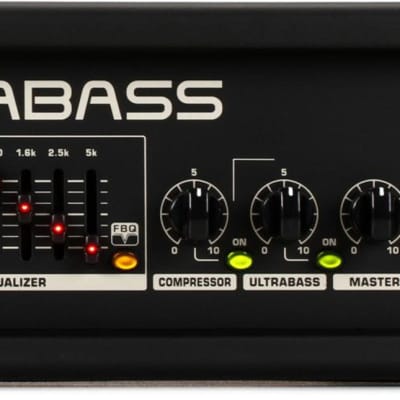 Behringer UltraBass BXD3000H 300-watt 2-channel Bass Head  Bundle with Hosa SKJ-603 Speaker Cable - 1/4 inch TS to 1/4 inch TS - 3 foot image 1