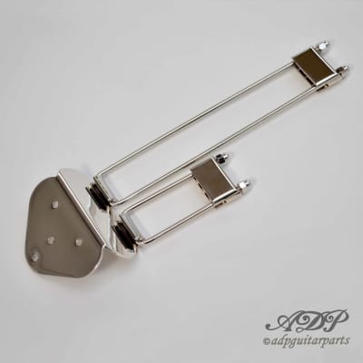 Trapeze Frequensator Split Tailpiece Archtop Hollowbody Vintage 40 Nickel