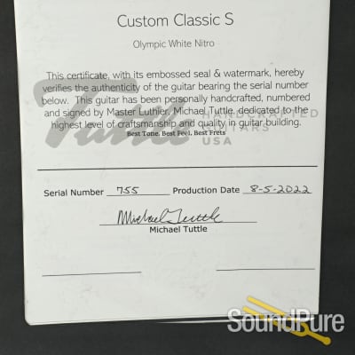 Michael Tuttle  Custom Classic S Olympic White Nitro #755 image 6