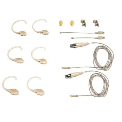 2 OSP HS10 Tan Earset Mics 1 Long & 1 Short Boom for Beyer Wireless Systems image 2