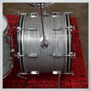 Rogers Holiday Swingtime 12/14/20 Drum Kit, Steel Gray Ripple w/ B&B Lugs image 14