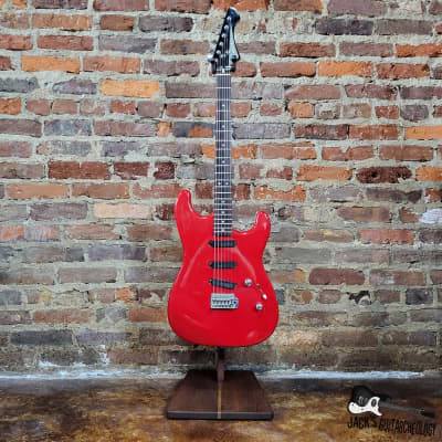 Stinger MIJ S-Style Electric Guitar (1980s Fiesta Red) image 5