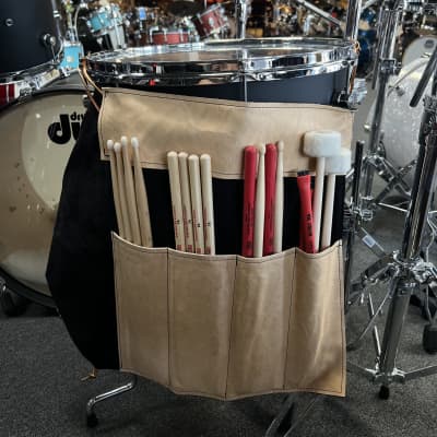 Bentley's Drum Shop Handmade Leather Large Stick Bag  in Alligator Brown image 3