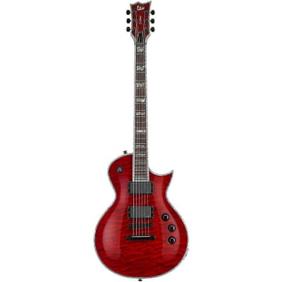 ESP LTD EC-1000QM - See Thru Black Cherry Electric Guitar image 2