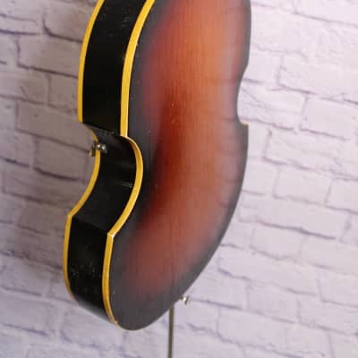 Vintage 1968 Egmond 104B - RARE Violin Bass w/ Upright Endpin image 11