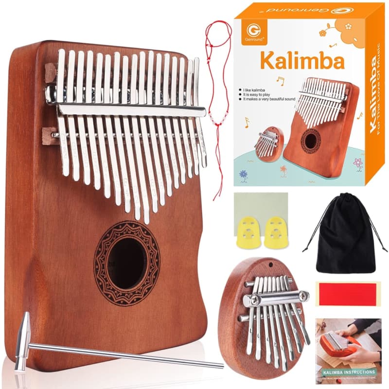 GECKO Kalimba 8 Keys, Mini Thumb Piano Instrument